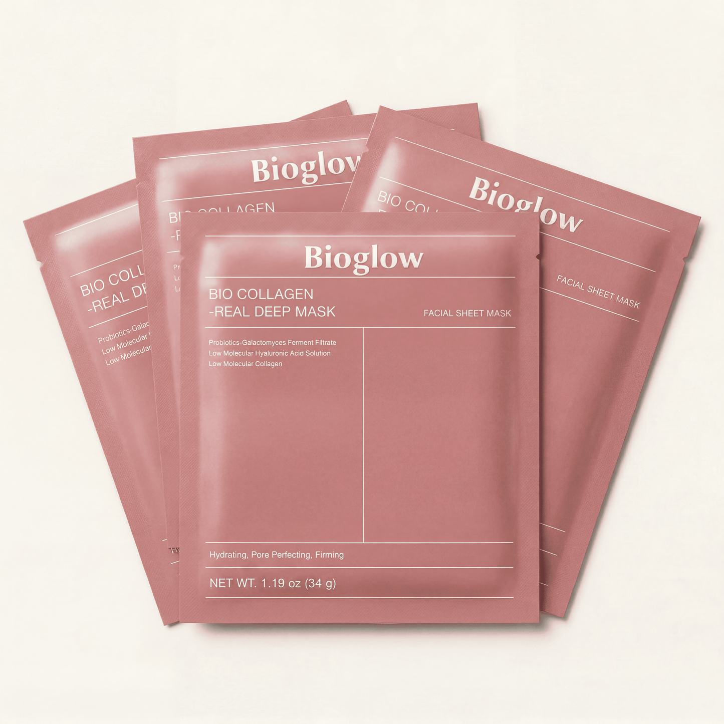 BioGlow Mascarilla Facial (8 Unidades) – Efecto Piel Jugosa y Reducción de Poros