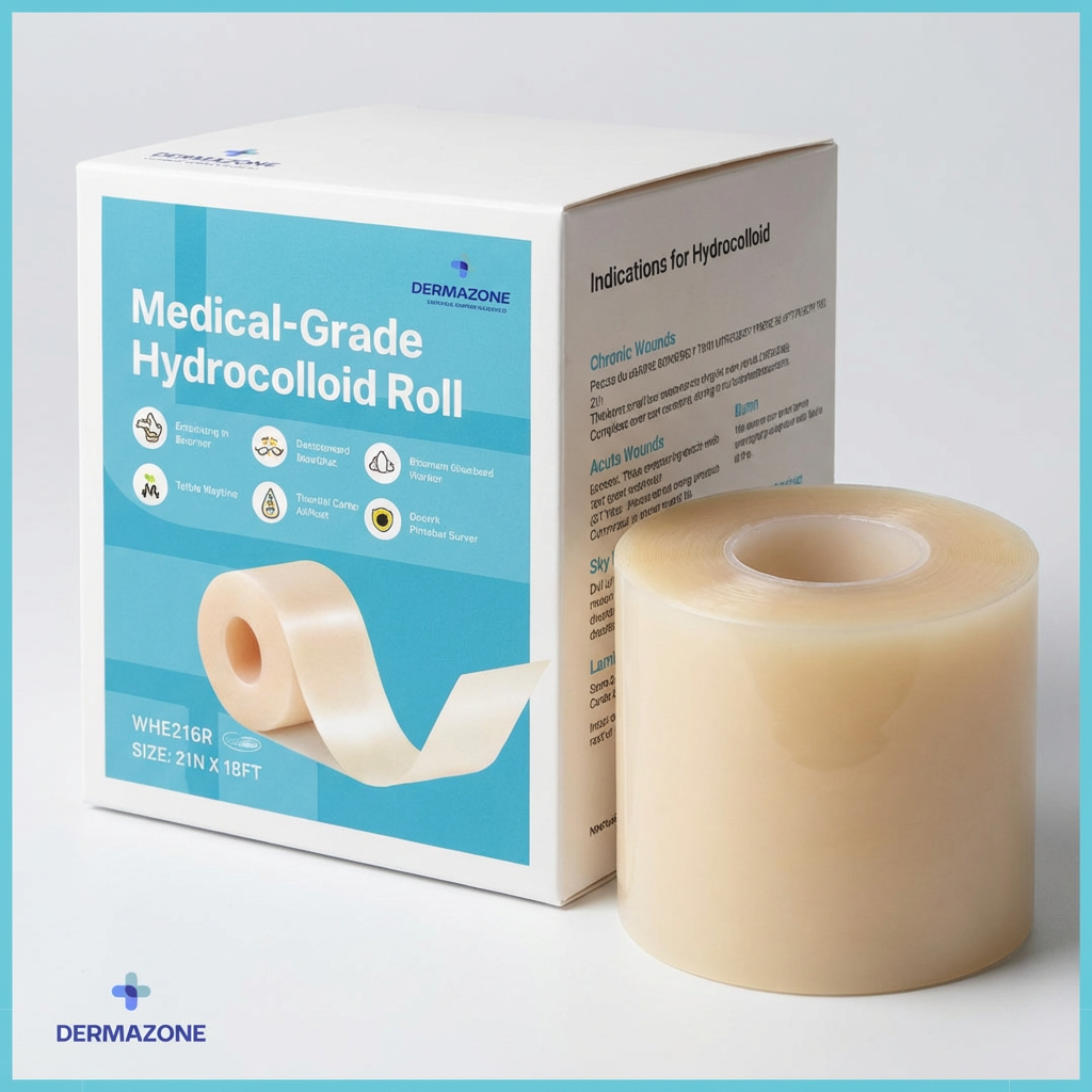 CURAROLL™ - (2 Unidades) Rollo Hidrocoloide Recortable para Granos, Espinillas, Rozaduras, Ampollas y Piel Superficial Irritada