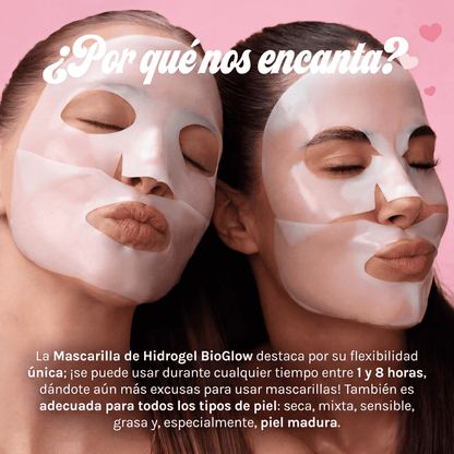 BioGlow Mascarilla Facial (8 Unidades) – Efecto Piel Jugosa y Reducción de Poros